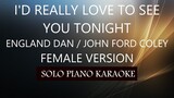 I'D REALLY LOVE TO SEE YOU TONIGHT ( FEMALE VERSION ) ( ENGLAND DAN / JOHN FORD COLEY )  (COVER_CY)