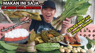 MUKBANG MAKAN PEPES IKAN LALAPAN JENGKOL MENTAH IKAN ASIN SAMBAL TERASI MAKAN JADI LUPA KENYANG