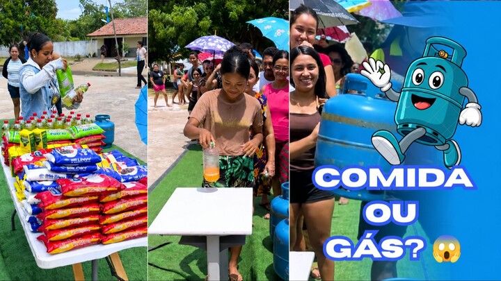Uma cesta de comida ou um botijão de gás? 🤯 Veja quem escolheu o quê!