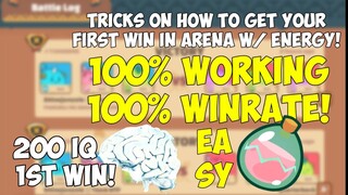 TRICKS ON HOW TO GET YOUR FIRST WIN IN ARENA WITH ENERGY 100% WORKING | AXIE INFINITY