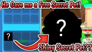 He GAVE me a FREE Secret Pet in Bubblegum Simulator! (Roblox)