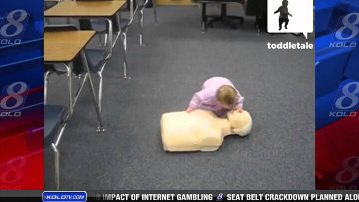 American streamer laughs during a live broadcast while an infant undergoes CPR