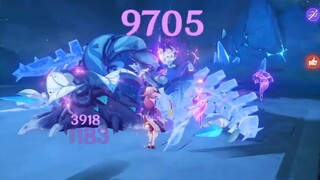 0 Life Yae Kamiko Wandering Movement 3 buff measured comparison! The most real damage measurement!