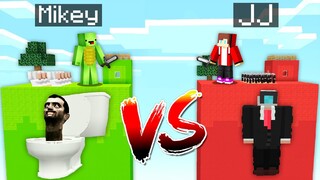 JJ and Mikey SKIBIDI TOILET vs CAMERAMAN CHUNK Survive Battle in Minecraft - Maizen JJ and Mikey