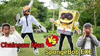 CHAINSAWMAN MELAWAN SPONGEBOB EXE JAH4T?! GAWAT! | Mikael TubeHD