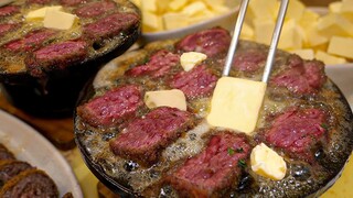 Sizzling buttery goodness! A steakhouse with an average of 200 customers a day, Japanese steak and s