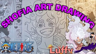 drawing Luffy dari anime one piece