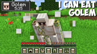 What if you EAT AN IRON GOLEM in Minecraft? NEW SECRET MOB FOOD !