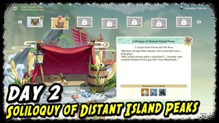 Soliloquy of Distant Island Peaks in Genshin Impact Eight Locales Over Mountains and Seas Day 2