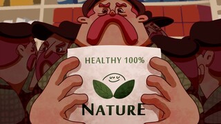 人死后被带到食品加工厂，搅拌成肉泥，继续卖给消费者食用