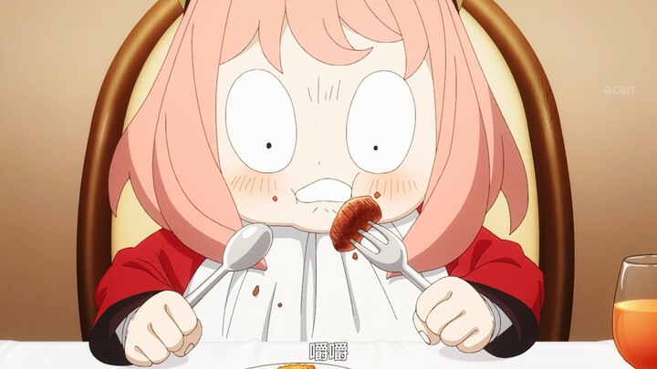 Anya, eat a little slower, hahaha