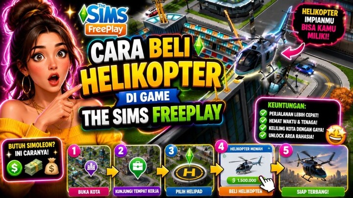 KALO PUNYA HELIPKOTER KEMANA-MANA GAMPANG 🤭 | THE SIMS FREEPLAY