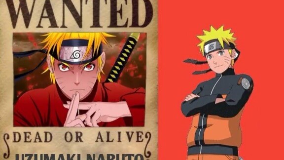 wellerman guko,narutoand luffy wanted posters