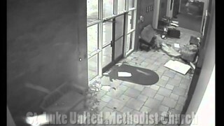 Security Camera Footage St. Luke UMC Fellowship Hall Entrance.