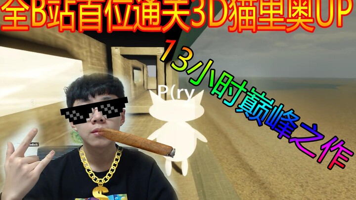 耗时13小时，巅峰之作，全B站第一个通关3D猫里奥的UP！2000收藏通关2D猫里奥！