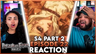 ANNIE IS BACK 😱😱 | Attack On Titan Season 4 Episode 22 Reaction and Review