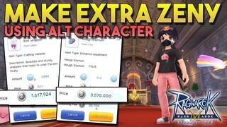 MAKE EXTRA ZENY ON YOUR MAIN CHAR USING ALT CHAR - RAGNAROK MOBILE