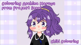 Colouring Chibi Asahina Mafuyu dari Project Sekai