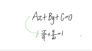 Ax+By+C=0 to x/a + y/b=1