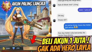 BELI AKUN LANGKA GAK ADA HERO LAYLA 1 JUTA! CUMA GW SENDIRI YANG PUNYA AKUN INI BOS! Mobile Legend