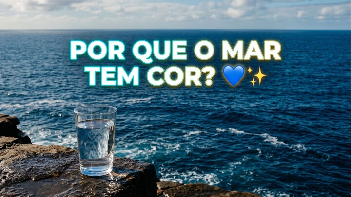 ☀️🌊 POR QUE O MAR TEM COR? 💙✨#Ciência #Curiosidades #Física #Química #Luz #Oceano #Natureza #Poder
