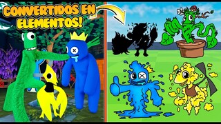 😱MONSTRUOS de ELEMENTOS! Reto de Dibujo! Rainbow Friends Roblox! El Show de BYN!