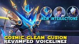 REVAMPED COSMIC GLEAM GUSION ALL NEW VOICEOVER! | NEW DIALOGUES AND VOICE AGAIN! | MOBILE LEGENDS