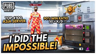My 50+ K/D In Conqueror Tier | Asia Server - PUBG MOBILE