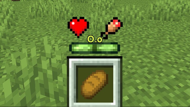 When MC has only one heart, one hunger bar, and one inventory slot, how can I survive?