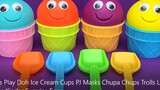 4 Colors Play Doh Ice Cream Cups PJ Masks LOL Chupa Chups Shopkins Thomas Kinder