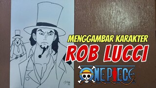 Menggambar Karakter Rob Lucci dengan Cepat dan Mudah