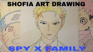 menggambar opa opa tampan spy x family