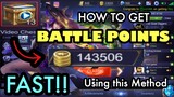 PRO TIPS ON HOW TO GET BATTLE POINTS FAST | MOBILE LEGENDS