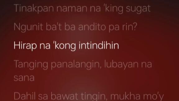 hirap na Kong intindihi