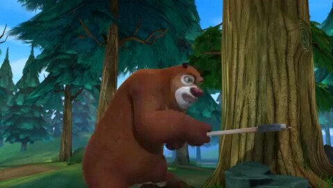 Beruang yang menjaga hutan, Big Bear II, akhirnya mengambil kapak.