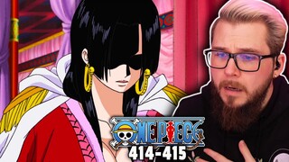 Boa Hancocks Backstory... | ONE PIECE Ep 414-415 REACTION