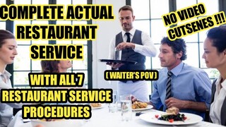 ACTUAL RESTAURANT SERVICE PROCEDURES (WITH ALL 7 PROCEDURES)