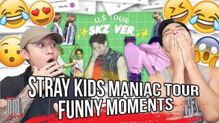 Stray Kids maniac tour funny moments | REACTION
