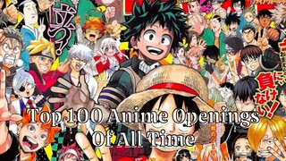 My Top 100 Anime Openings Of All Time