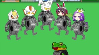 تم طلاء ملابس ضفدع الإطارات باللون الأسود.