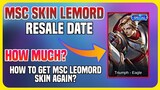 MSC Leomord RESALE Skin | Release Date | Upcoming Huge Update | MLBB