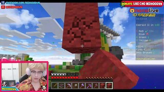 REDHOOD STREAM PVP BEDWAR SIÊU ĐỈNH TẬP 25 | STEVE XEM LIVE STREAM CỦA REDHOOD