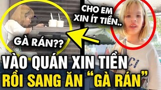 Vừa vào quán XIN TIỀN xong, cô gái sang Lotteria ĂN GÀ RÁN khiến các cô chú NGƠ NGÁC | Tin 3 Phút