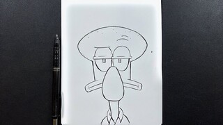 How to draw Squidward | Easy to draw