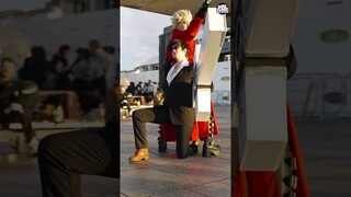 Unleashing the Trigun Spirit: Epic Cosplay Duo as Wolfwood & Vash! 🔥 #shorts