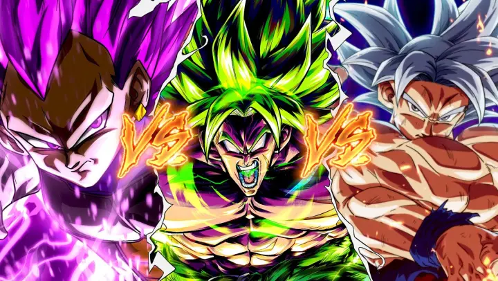 Ultra Instinct Goku vs Ultra Ego Vegeta vs Broly Full Power - Ultimate Battle of Saiyans | Who Wins?
