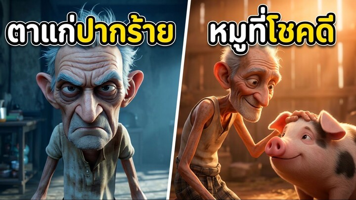 ตาแก่ปากร้าย กับ หมูที่โชคดี | อนิเมชั่น 3D