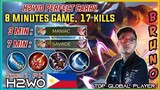 H2wo Bruno 8 Minutes 17 Kills, 1 MANIAC, 1 Savage and GG | Top Global Player H2wo
