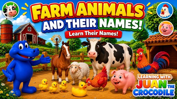 Learn Farm Animal Sounds | Educational Video for Kids
