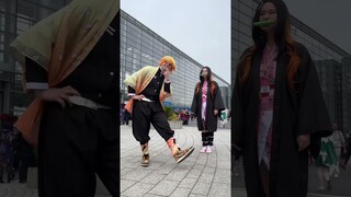 Average Nezuko and Zenitsu moment #demonslayer #anime #cosplay